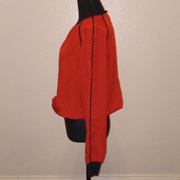 Koret apple red long sleeve art deco top - Picture 5 of 10